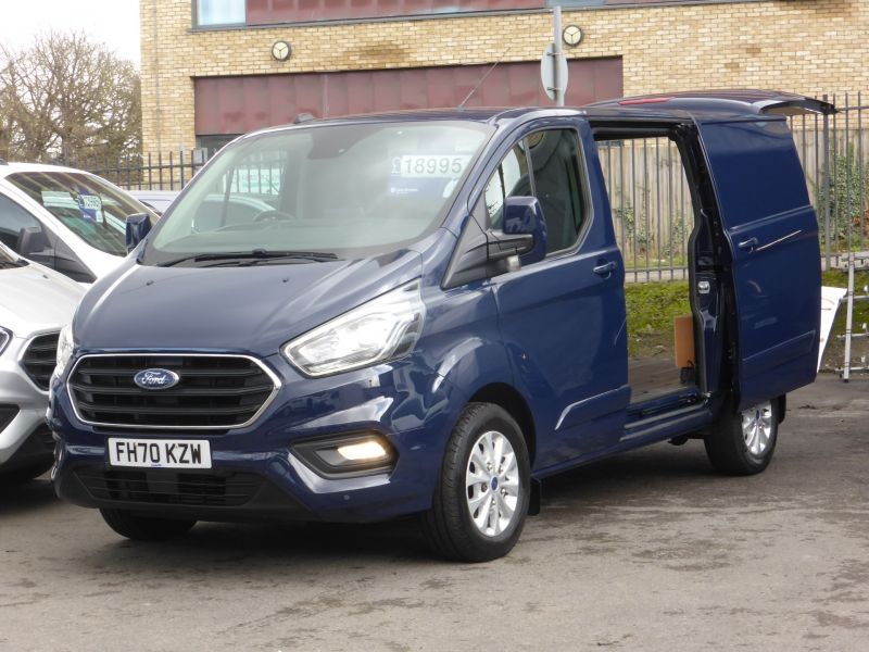 FORD TRANSIT CUSTOM 280 LIMITED L1 SWB IN BLUE WITH TWIN SIDE DOORS,TAILGATE,AIR CONDITIONING AND MORE - 2600 - 2