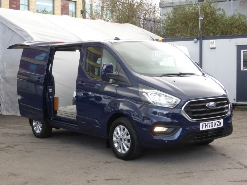 FORD TRANSIT CUSTOM 280 LIMITED L1 SWB IN BLUE WITH TWIN SIDE DOORS,TAILGATE,AIR CONDITIONING AND MORE - 2600 - 4