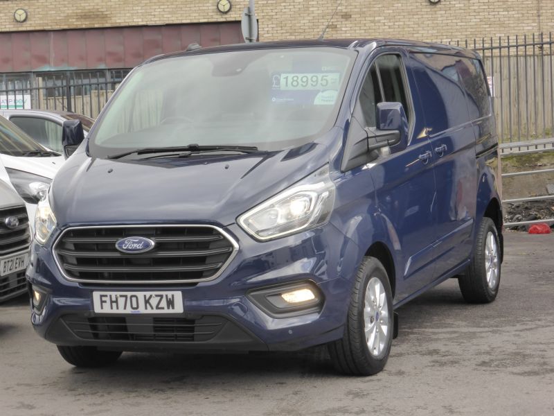 FORD TRANSIT CUSTOM 280 LIMITED L1 SWB IN BLUE WITH TWIN SIDE DOORS,TAILGATE,AIR CONDITIONING AND MORE - 2600 - 24