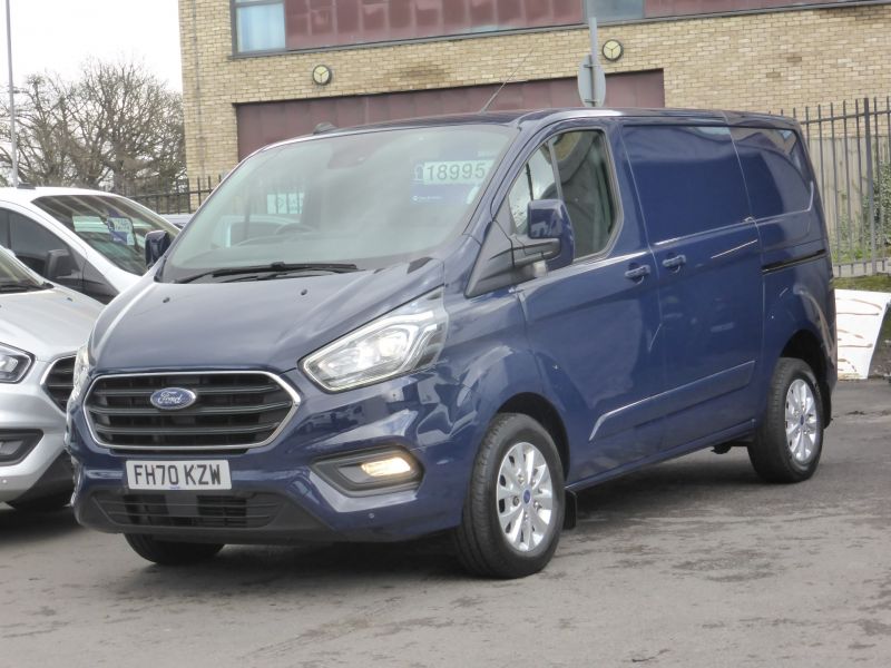 FORD TRANSIT CUSTOM 280 LIMITED L1 SWB IN BLUE WITH TWIN SIDE DOORS,TAILGATE,AIR CONDITIONING AND MORE - 2600 - 27