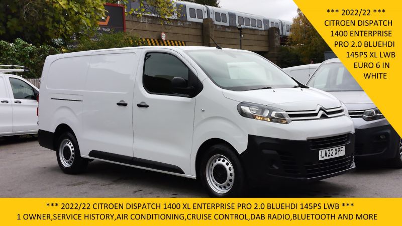 CITROEN DISPATCH XL 1400 ENTERPRISE PRO 2.0 BLUEHDI 145PS IN WHITE WITH AIR CONDITIONING,CRUISE CONTROL,6 SPEED AND MORE - 2932 - 1