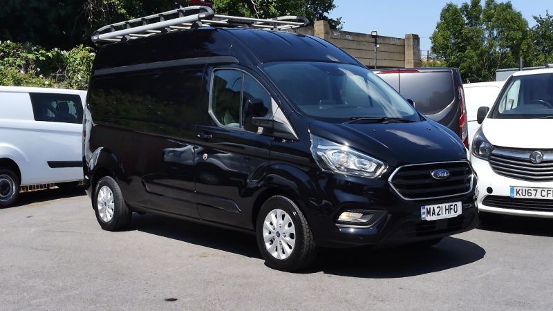 FORD TRANSIT CUSTOM 300 LIMITED L2H2 LWB HIGH ROOF IN BLACK WITH AIR CONDITIONING,PARK ASSIST CAMERA,PARKING SENSORS,HEATED SEATS AND MORE - 2875 - 3