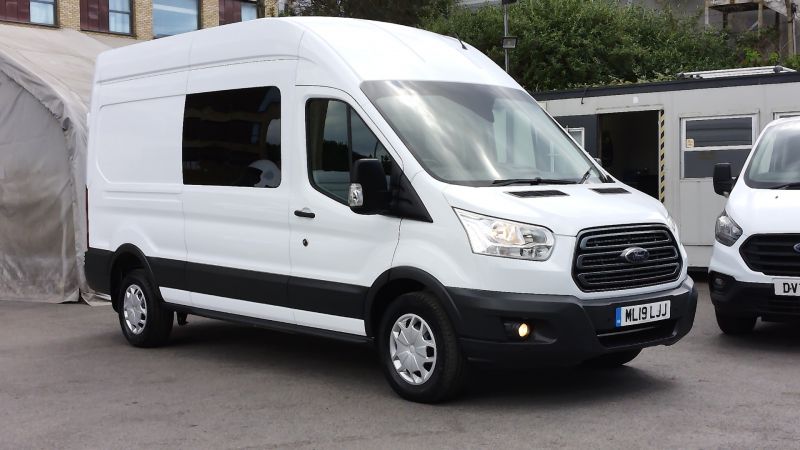 FORD TRANSIT 350 L3H3 LWB HIGH ROOF 6 SEATER DOUBLE CAB COMBI CREW VAN WITH AIR CONDITIONING,SAT NAV AND MORE - 2867 - 4
