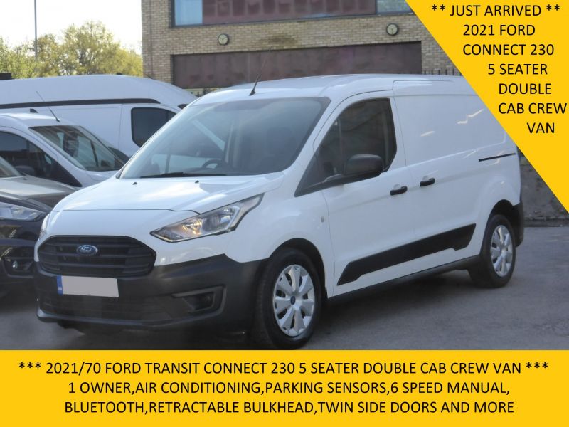 FORD TRANSIT CONNECT 230 BASE 1.5 TDCI L2 LWB 5 SEATER COMBI CREW VAN WITH AIR CONDITIONING ,PARKING SENSORS,6 SPEED AND MORE  - 2921 - 1