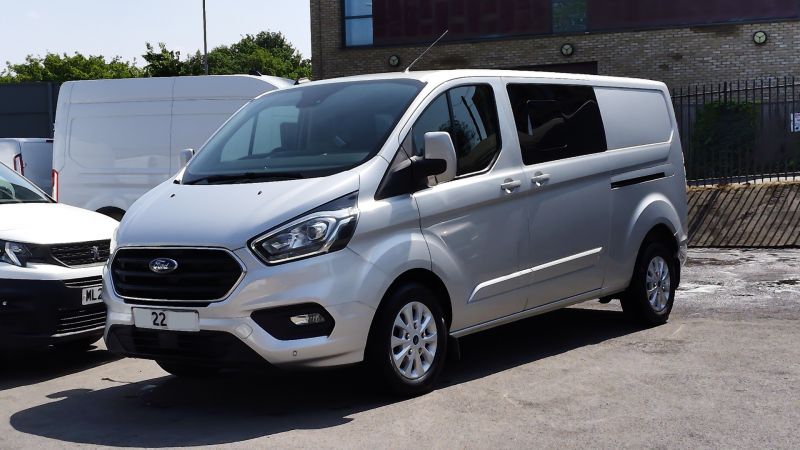 FORD TRANSIT CUSTOM 320 LIMITED L2 LWB AUTOMATIC 6 SEATER DOUBLE CAB COMBI CREW VAN IN SILVER WITH AIR CONDITIONING AND MORE - 2859 - 4