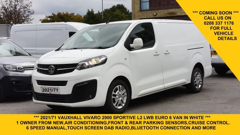 VAUXHALL VIVARO 2900 SPORTIVE L2 LWB WITH ONLY 61.000 MILES,AIR CONDITIONING,PARKING SENSORS AND MORE  - 2967 - 1