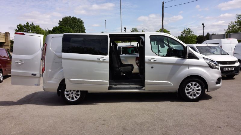 FORD TRANSIT CUSTOM 320 LIMITED L2 LWB AUTOMATIC 6 SEATER DOUBLE CAB COMBI CREW VAN IN SILVER WITH AIR CONDITIONING AND MORE *** SOLD *** - 2859 - 12
