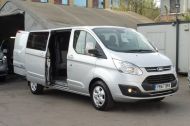 FORD TRANSIT CUSTOM 310/130 LIMITED EURO 6 L2 LWB 6 SEATER DOUBLE CAB COMBI VAN WITH ONLY 36.000 MILES,AIR CONDITIONING,PARKING SENSORS AND MORE - 2061 - 4