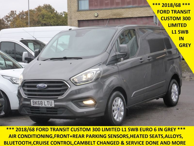FORD TRANSIT CUSTOM 300 LIMITED L1 SWB IN MAGNETIC GREY WITH AIR CONDITIONING,SENSORS,HEATED SEATS AND MORE   - 2536 - 2