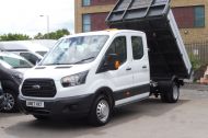 FORD TRANSIT 350/130 L3 DOUBLE CREW CAB ALLOY TIPPER WITH ONLY 18.000 MILES,BLUETOOTH,TWIN REAR WHEELS AND MORE - 2096 - 26