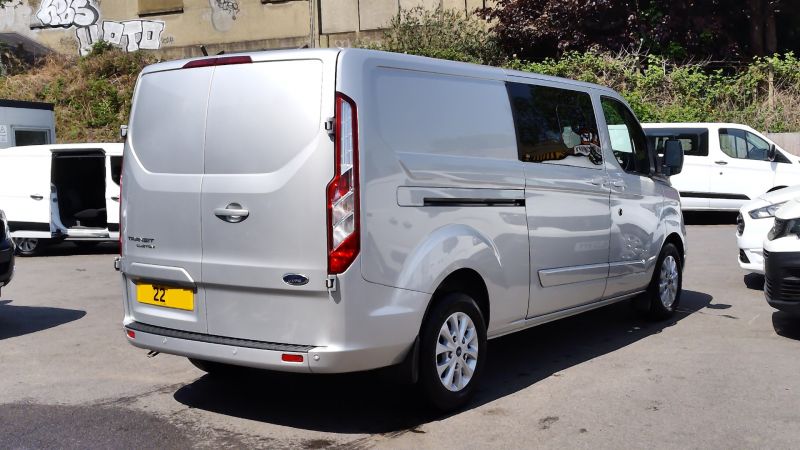 FORD TRANSIT CUSTOM 320 LIMITED L2 LWB AUTOMATIC 6 SEATER DOUBLE CAB COMBI CREW VAN IN SILVER WITH AIR CONDITIONING AND MORE - 2859 - 7