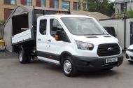 FORD TRANSIT 350/130 L3 DOUBLE CREW CAB ALLOY TIPPER WITH ONLY 18.000 MILES,BLUETOOTH,TWIN REAR WHEELS AND MORE - 2096 - 4