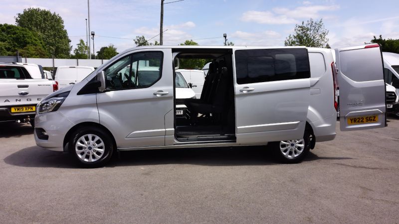 FORD TRANSIT CUSTOM 320 LIMITED L2 LWB AUTOMATIC 6 SEATER DOUBLE CAB COMBI CREW VAN IN SILVER WITH AIR CONDITIONING AND MORE *** SOLD *** - 2859 - 11