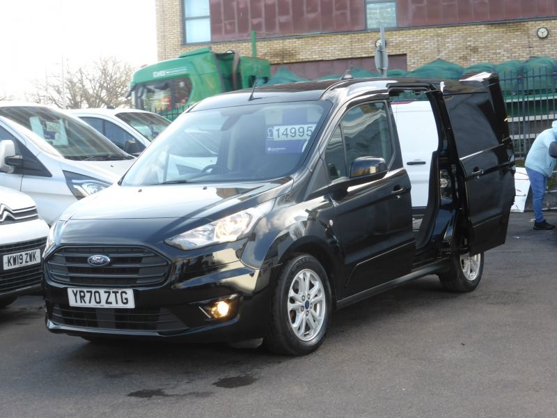 FORD TRANSIT CONNECT 200 LIMITED L1 SWB IN BLACK WITH ONLY 47.000 MILES,AIR CONDITIONING,SENSORS,BLUETOOTH AND MORE - 2598 - 3