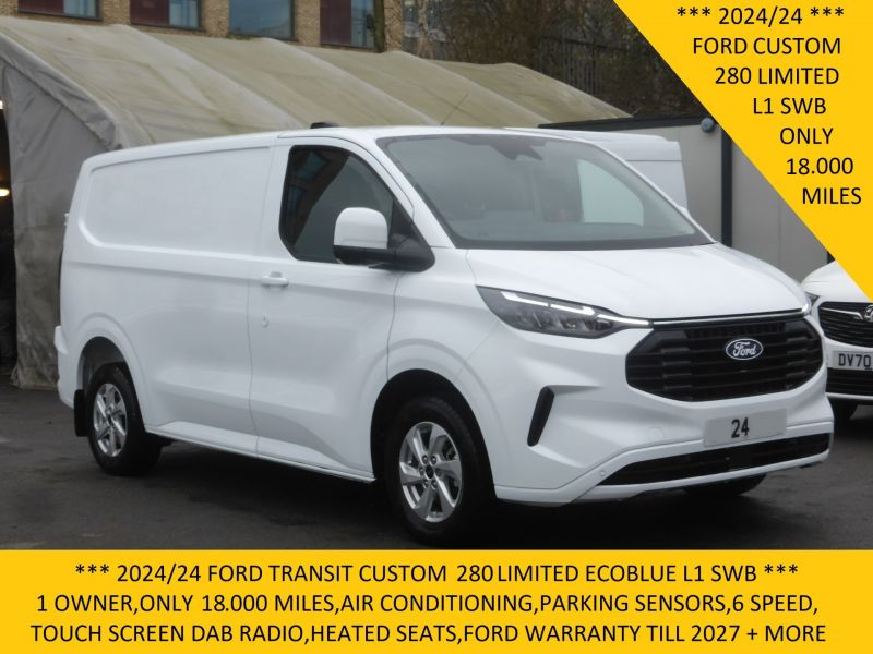FORD TRANSIT CUSTOM 280 LIMITED L1 SWB ECOBLUE WITH ONLY 18.000 MILES,AIR CONDITIONING,HEATED SEATS AND MORE - 2916 - 1