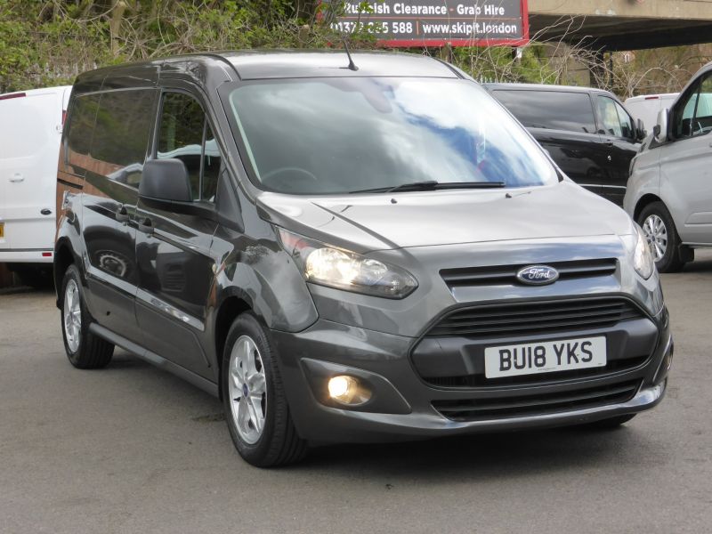 FORD TRANSIT CONNECT 230 TREND L2 LWB 5 SEATER DOUBLE CAB CREW VAN IN GREY WITH ONLY 28.000 MILES,AIR CONDITIONING,BLUETOOTH AND MORE - 2637 - 26
