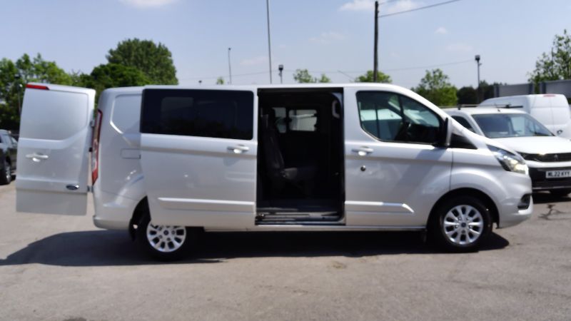 FORD TRANSIT CUSTOM 320 LIMITED L2 LWB AUTOMATIC 6 SEATER DOUBLE CAB COMBI CREW VAN IN SILVER WITH AIR CONDITIONING AND MORE - 2859 - 9