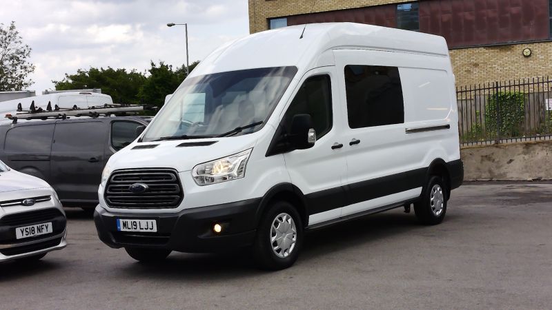 FORD TRANSIT 350 L3H3 LWB HIGH ROOF 6 SEATER DOUBLE CAB COMBI CREW VAN WITH AIR CONDITIONING,SAT NAV AND MORE - 2867 - 2