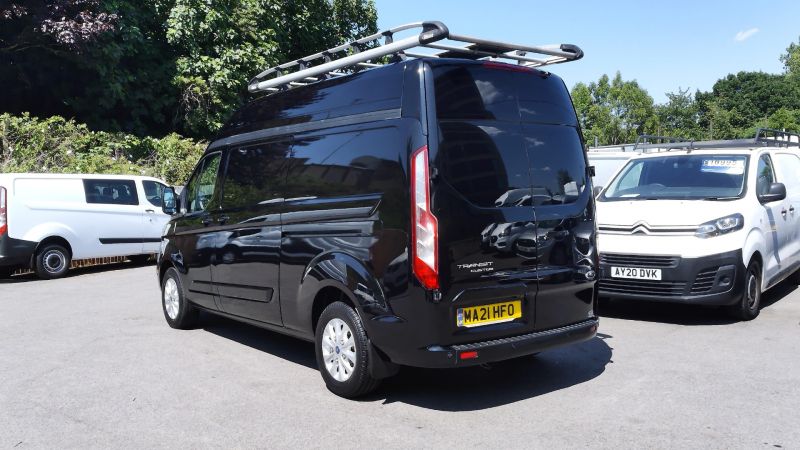 FORD TRANSIT CUSTOM 300 LIMITED L2H2 LWB HIGH ROOF IN BLACK WITH AIR CONDITIONING,PARK ASSIST CAMERA,PARKING SENSORS,HEATED SEATS AND MORE - 2875 - 4