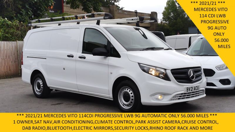 MERCEDES VITO 114 PROGRESSIVE LWB 9G TRONIC AUTOMATIC ONLY 56.000 MILES,SAT NAV,AIR CONDITIONING,CLIMATE CONTROL,REAR CAMERA AND MORE   - 2906 - 1