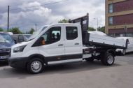 FORD TRANSIT 350/130 L3 DOUBLE CREW CAB ALLOY TIPPER WITH ONLY 18.000 MILES,BLUETOOTH,TWIN REAR WHEELS AND MORE - 2096 - 24