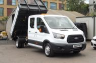FORD TRANSIT 350/130 L3 DOUBLE CREW CAB ALLOY TIPPER WITH ONLY 18.000 MILES,BLUETOOTH,TWIN REAR WHEELS AND MORE - 2096 - 27
