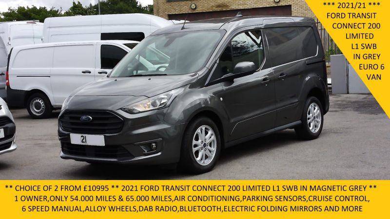 FORD TRANSIT CONNECT 200 LIMITED L1 SWB IN GREY WITH ONLY 54.000 MILES,AIR CONDITIONING,PARKING SENSORS AND MORE - 2869 - 24