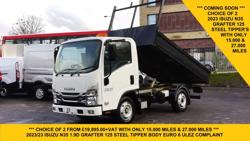 ISUZU GRAFTER N35.125S TIPPER EURO 6 RWD WITH ONLY 15.000 MILES & 27.000 MILES,TOW BAR AND MORE - 2970 - 2