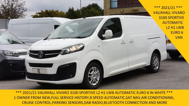 VAUXHALL VIVARO 3100 SPORTIVE L2H1 LWB AUTOMATIC WITH SAT NAV,AIR CONDITIONING,PARKING SENSORS AND MORE - 2925 - 1