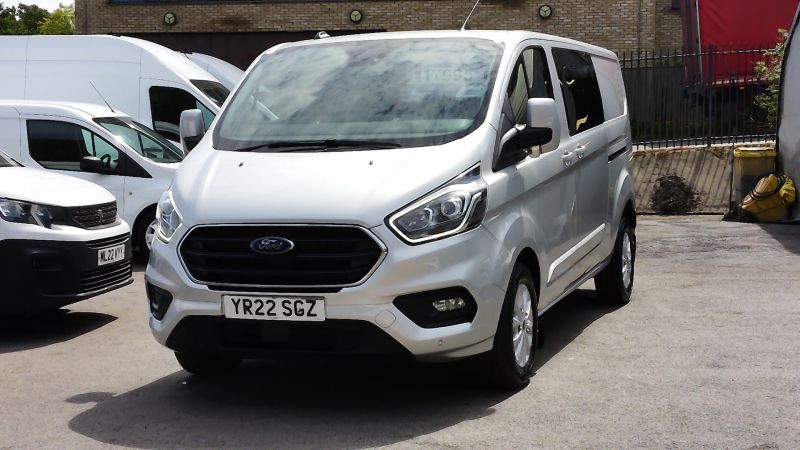 FORD TRANSIT CUSTOM 320 LIMITED L2 LWB AUTOMATIC 6 SEATER DOUBLE CAB COMBI CREW VAN IN SILVER WITH AIR CONDITIONING AND MORE *** SOLD *** - 2859 - 28