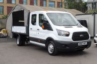 FORD TRANSIT 350/130 L3 DOUBLE CREW CAB ALLOY TIPPER WITH ONLY 18.000 MILES,BLUETOOTH,TWIN REAR WHEELS AND MORE - 2096 - 3