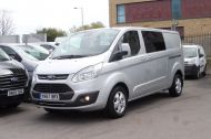 FORD TRANSIT CUSTOM 310/130 LIMITED EURO 6 L2 LWB 6 SEATER DOUBLE CAB COMBI VAN WITH ONLY 36.000 MILES,AIR CONDITIONING,PARKING SENSORS AND MORE - 2061 - 1