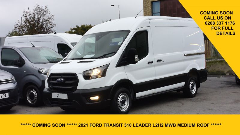 FORD TRANSIT 310 LEADER ECOBLUE L2H2 MWB MEDIUM ROOF WITH ONLY 57.000 MILES,SAT NAV,AIR CONDITIONING,HEATED SEATS AND MORE - 2963 - 2