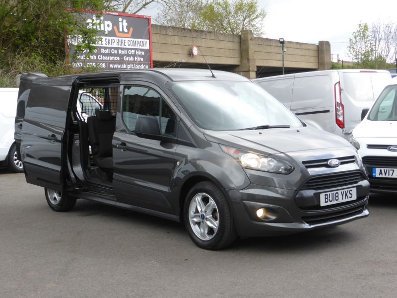 FORD TRANSIT CONNECT 230 TREND L2 LWB 5 SEATER DOUBLE CAB CREW VAN IN GREY WITH ONLY 28.000 MILES,AIR CONDITIONING,BLUETOOTH AND MORE - 2637 - 3